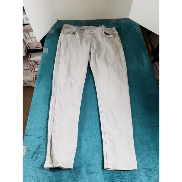 Micahel Kors Jeans Size 12 Womens Gray Pants Denim Logo Mid Rise Straight - Picture 2 of 13
